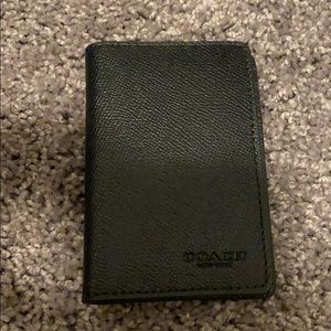 Coach Black Leather Card Wallet